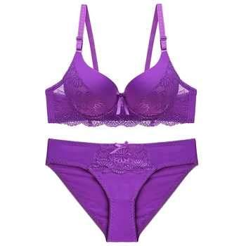 

Women Bra And Panties Women Lingerie Set Thin Embroidery Push Up Bra Set Sexy Lace Underwear Set Floral Bras