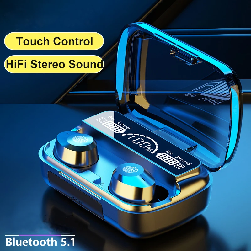 TWS Wireless Headphone with Microphone M5 Bluetooth Earphone HiFi Stereo Sports Headset 3D Touch Control Earbuds for Smartphone |