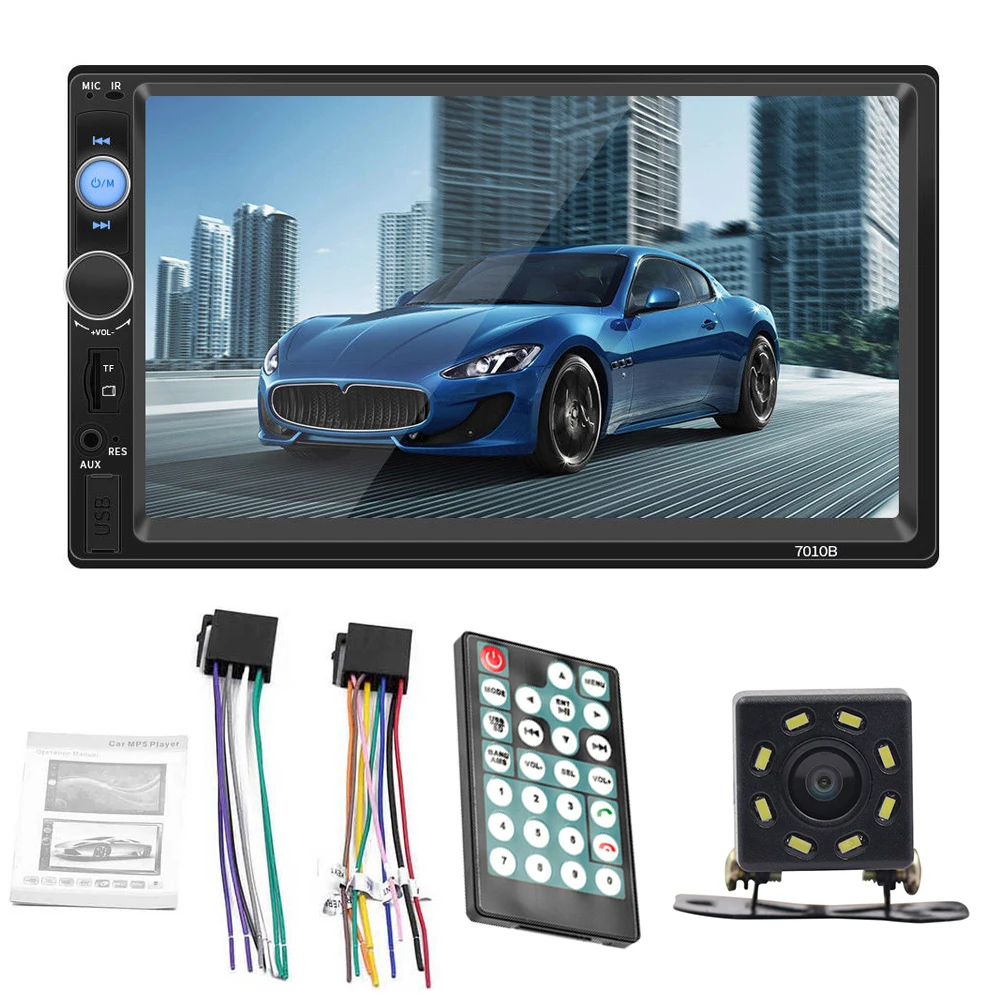 7010B автомобильное радио Bluetooth 7 дюймов HD стерео USB MP5 плеер с камерой заднего вида