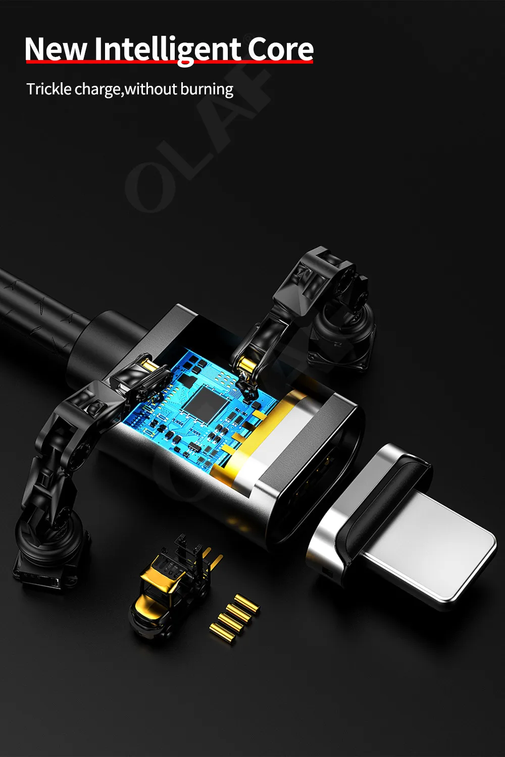 Магнитный зарядный кабель Олаф для быстрой зарядки Micro usb type-C, кабель для iPhone, samsung, Xiaomi, huawei, Магнитный провод usb для мобильного телефона