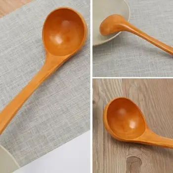 

4Pcs Kit Shovel Dining Cooking Spatula Set Handhold Smooth Tableware Non Kitchen Wooden Utensil Hanging Spoon Stick Soup F8H2