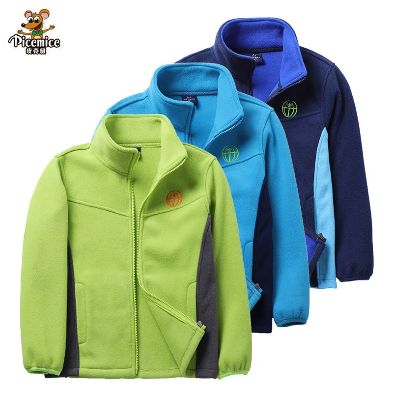 Autumn Winter Boys Girls Sport Jacket Kids Polar Fleece Soft Shell Clothing Kids Outerwear 5-14T