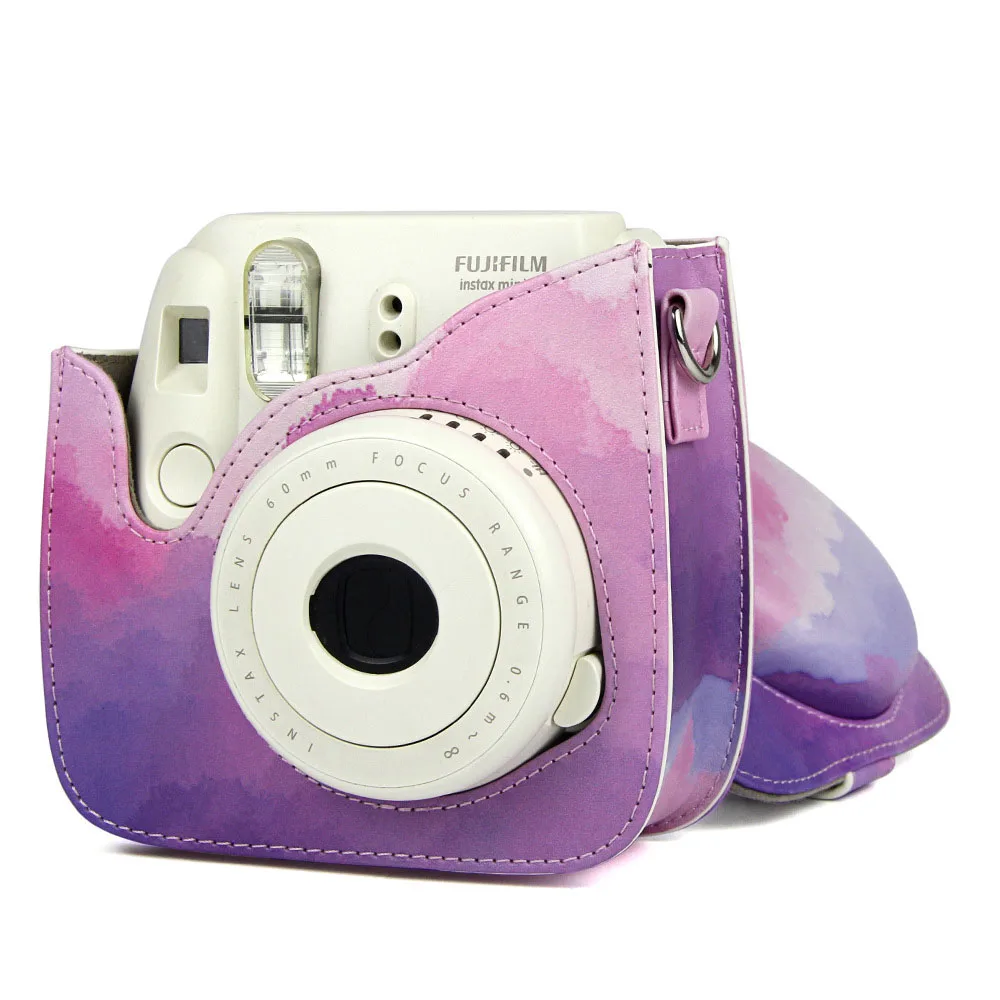 Чехол для камеры из искусственной кожи, сумка с плечевым ремнем для Fujifilm Instax Mini 9 8 8+ Защитная пленка для камеры, чехол
