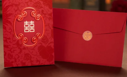 30 шт двойное счастливое письмо счастье пригласительная карта Китайская красная лазерная резка невесты и жениха Свадебная пригласительная карта в конверте - Цвет: style2 with envelope