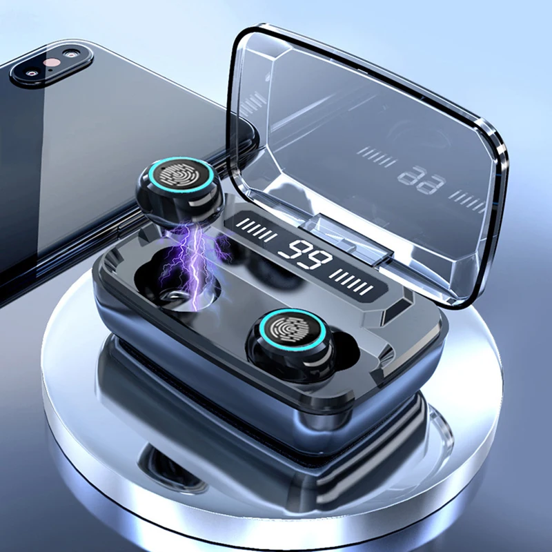M11 TWS 3500mAh LED Bluetooth Wireless Earphones Headphones Earbuds Touch Control Sport Headset Noise Cancel Earphone Headpho