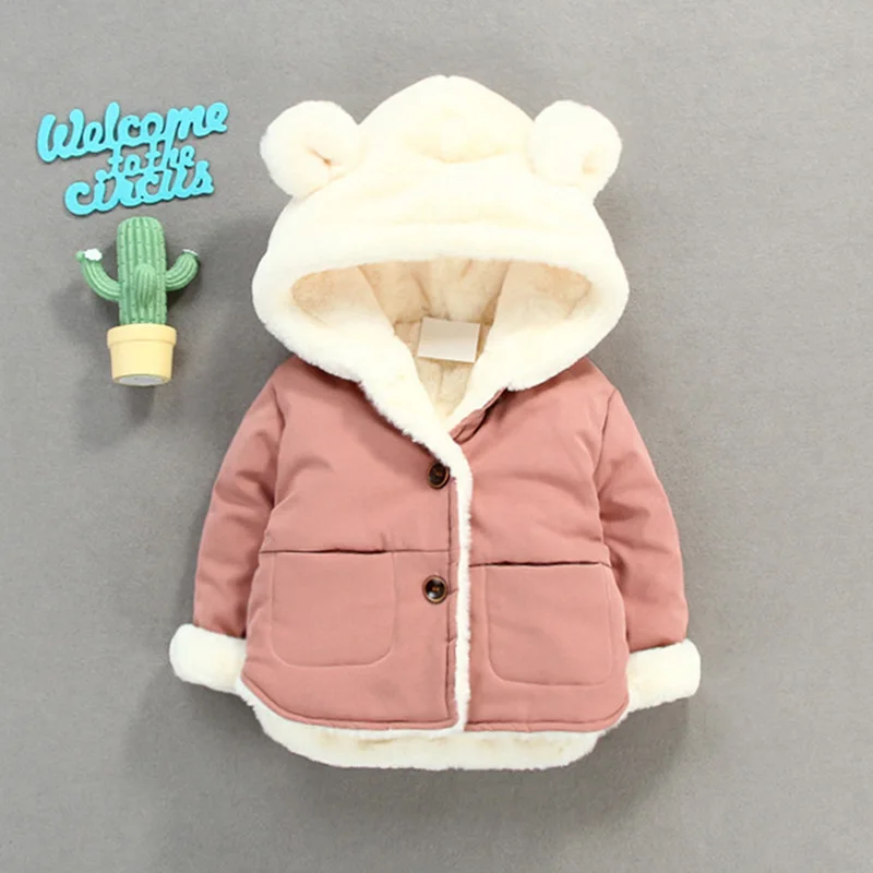 Bear Leader/Детская куртка; новые зимние пальто для мальчиков; плотное хлопковое пальто для малышей; милый теплый детский костюм с капюшоном и рисунком; одежда для детей