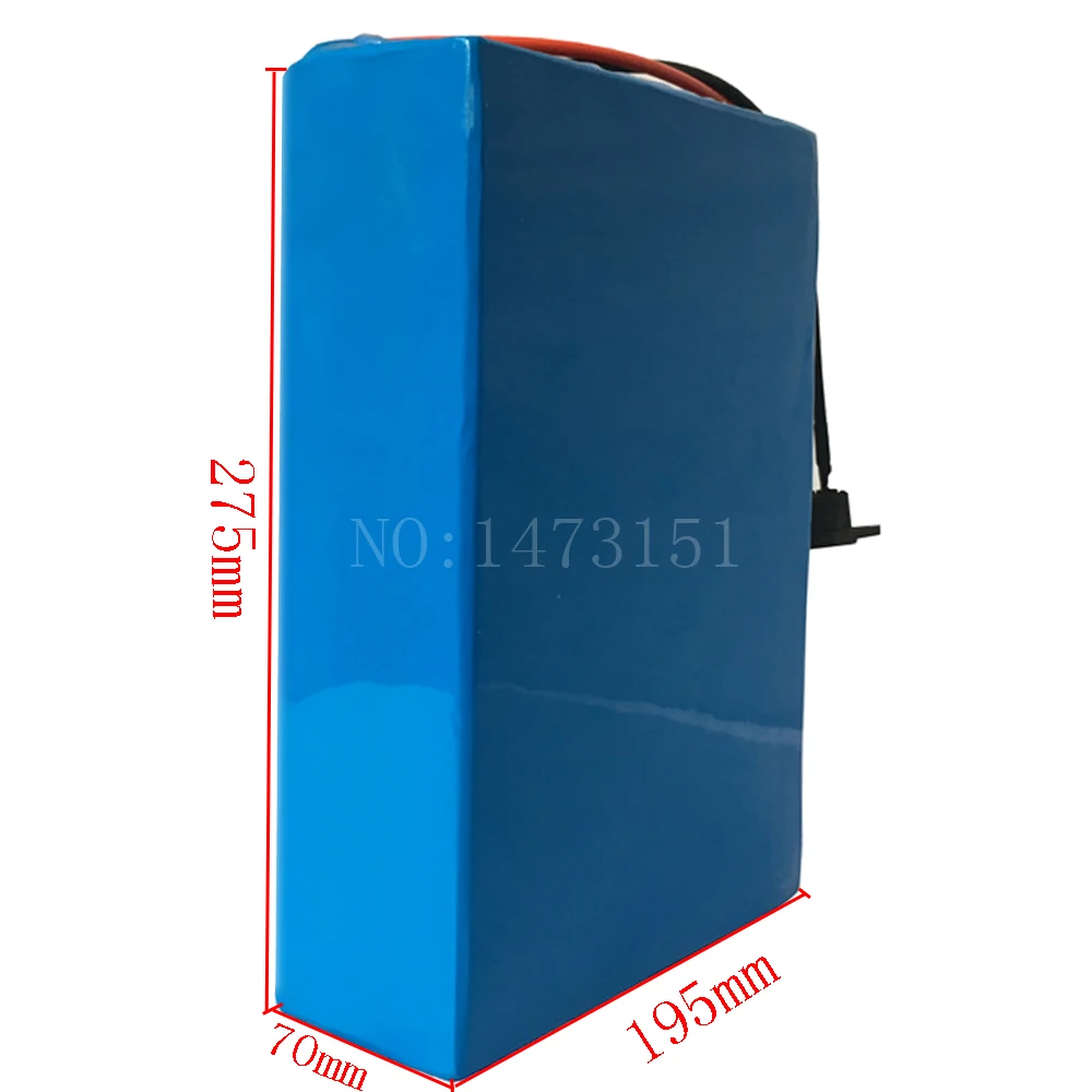 52V 1000W 1500W 2000W ebike батарея 22AH литиевая Электрический велосипед с 50A BMS и 5А зарядное