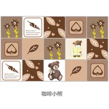 Стиль Adorkable медведь к высоким температурам самоклеящаяся Алюминий Фольга плитка маслостойкая стены Стикеры Кухня масло рези