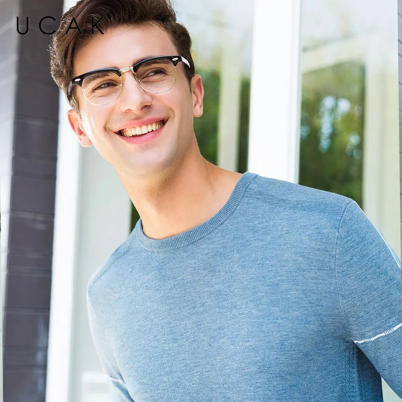 UCAK Brand Sweater Men Casual O Neck Pull Homme Knitwear Pullover Men Clothes Autumn Winter Cotton 1 UCAK Brand Sweater Men Casual O Neck Pull Homme Knitwear Pullover Men Clothes Autumn Winter Cotton 2