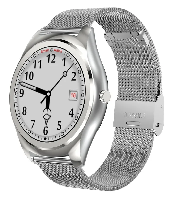 Silver XIYAN N3 Pro 1,3 дюймов Смарт-часы MTK2502 HD Тонкий Bluetooth звонки медиа монитор сердечного ритма фитнес-трекер Шагомер Умные часы - Цвет: Silver