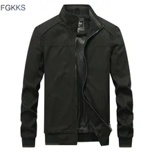 Fgkks модные брендовые мужские куртки осень зима сплошной цвет стоячий воротник Мужская куртка Мужская Удобная Повседневная куртка пальто