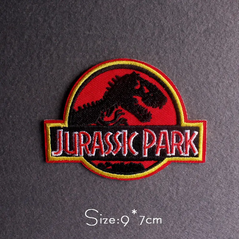 Dinosaur Embroidered Patches For Clothing Thermoadhesive Patches Iron On Patch On Clothes Stickers Stripes Punk/Rock Patch Badge 