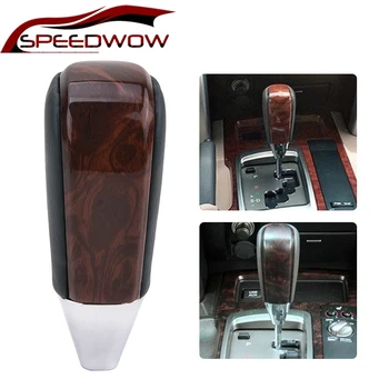 

SPEEDWOW Automatic Transmission Car Gear Shift Shifter Lever Knob For Toyota LAND CRUISER 200 FJ20 2008-2017 Wood Grain Color