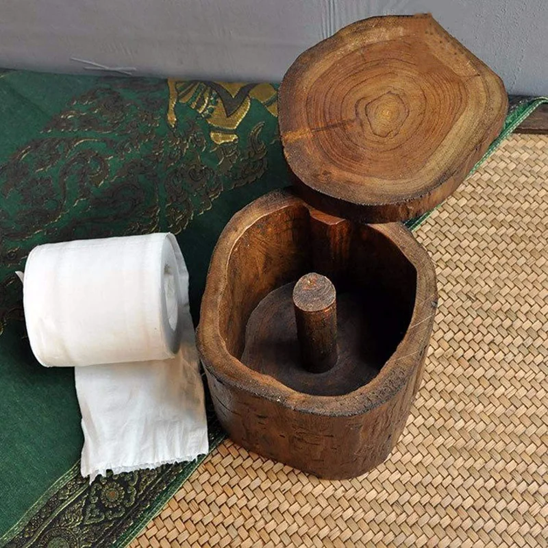 Винтажная деревянная бумажная трубка домашняя гостиничная комната коробка для салфеток ванная комната рулон держатель для ванной и кухни бумажный держатель