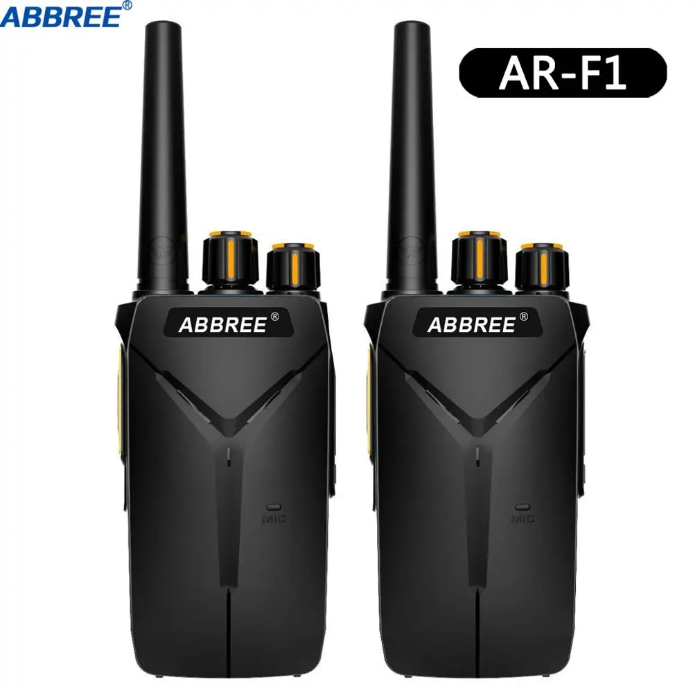 2 шт. ABBREE AR-F1 10 км Большая дальность мощная рация Портативный CB 5 Вт UHF 400-470 МГц любительский двухполосный радиоприемник - Цвет: two pcs