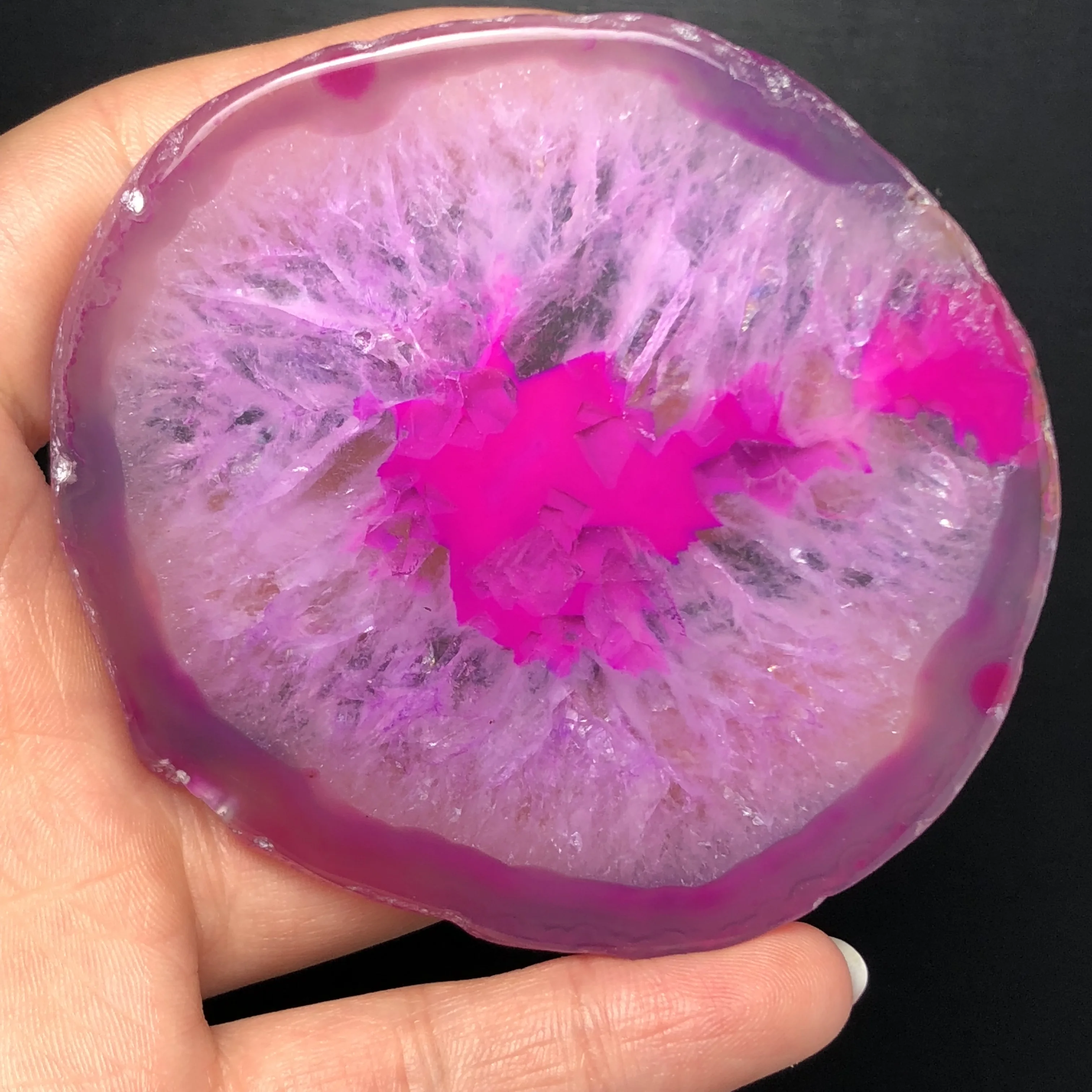 Красивая роза красный Агат кусочек кварца Geode нерегулярные подставки для напитков подарок полированный минеральный украшение дома
