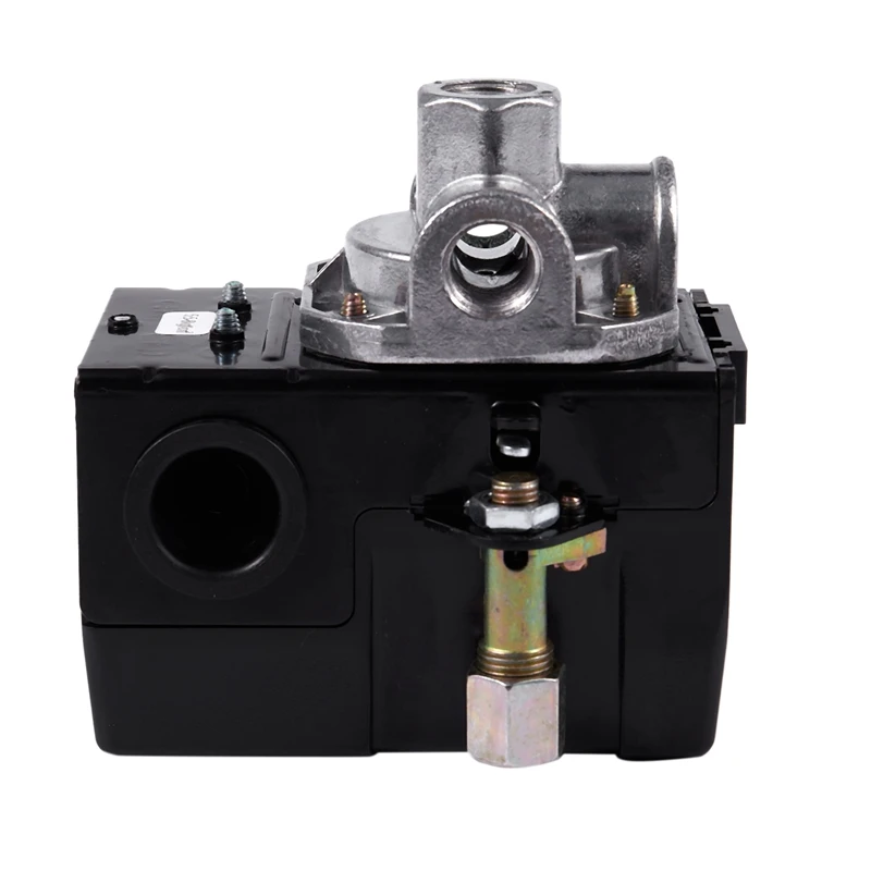 5-8Kg 4-Port 26 Amp Pressure Switch Control Valve Air Compressor Heavy Duty Black Automatic Pressure Controller
