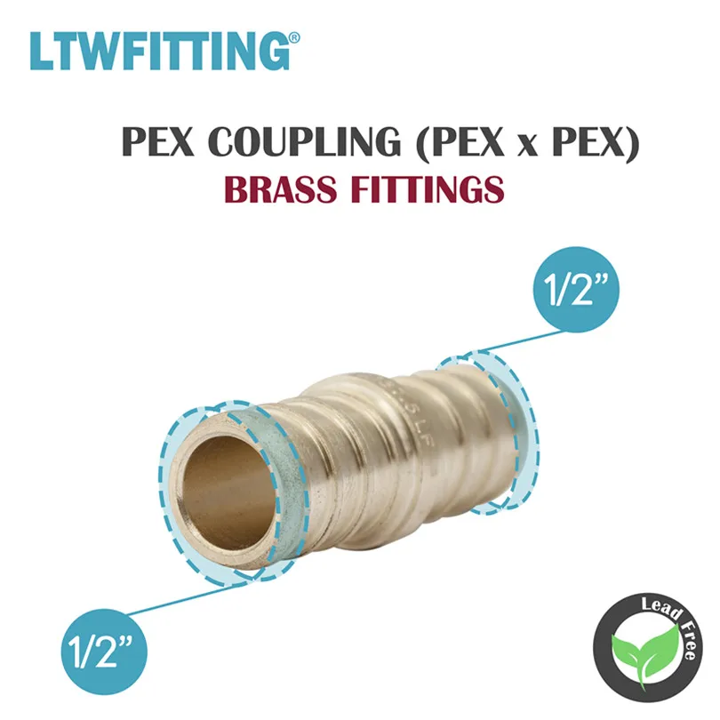 LTWFITTING набор значений бессвинцовый, латунный 1/" PEX локоть, муфта, 1/2" x 1/" x 1/2" Тройник PEX и 1/" PEX x 1/2" Мужской NPT адаптер
