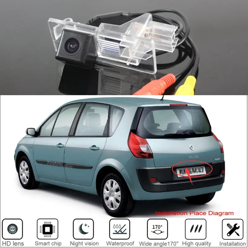 Автомобильная камера заднего вида для Renault scenic 2 II Grand 2003 ~ 2009 парковки HD ночного