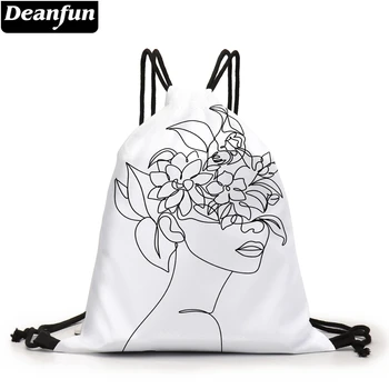 

Deanfun Female Casual Drawstring Backpack Art Line Woman Face Printing Trendy Schoolbags 60469