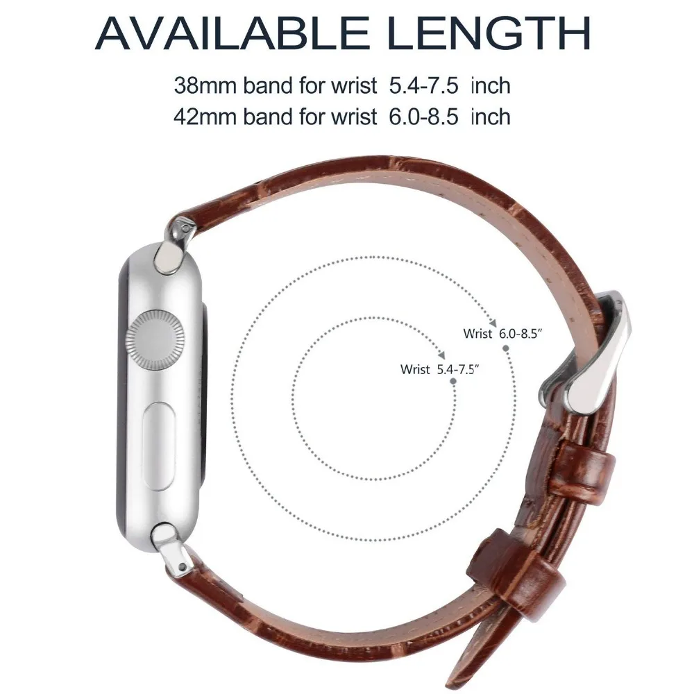 Ремешок из натуральной коровьей кожи для apple watch Series 1 2 3 ремешок 38 мм/42 мм для iWatch 4 ремешок для часов