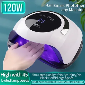 

Manicure machine 120W Light Nail Gel Polish Dryer Lamp LED UV Nail Lamp Nail Dryer Timing Nail Art Nail Art Machine Tools$#0506