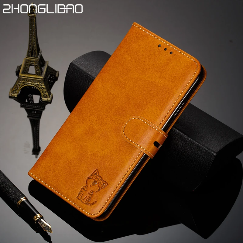 

Embossing Cute Cat Flip Wallet Leather Case for Sony Xperia XA XA1 XA2 XA3 L2 L3 Luxury Magnetic Card Holder Stand Phone Cover