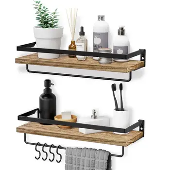 

Wooden Wall Shelves Floating Shelf Wall Mounted Storage Organizer Rack For Bedroom Living Room Kitchen Office Storage Rack