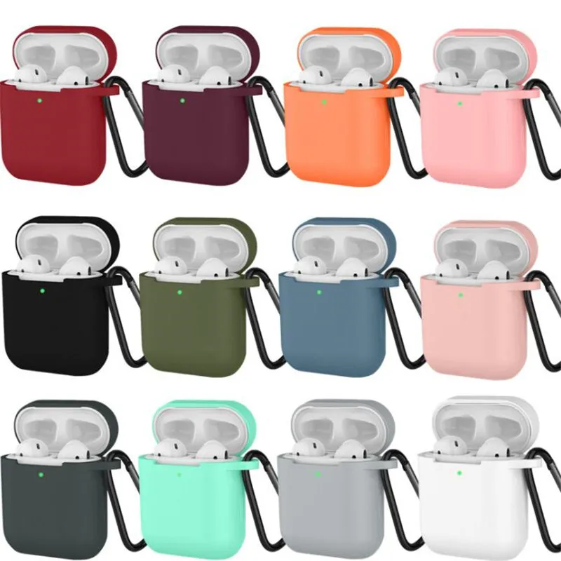 Мягкий силиконовый чехол беспроводные наушники Bluetooth для Apple гарнитура Airpods