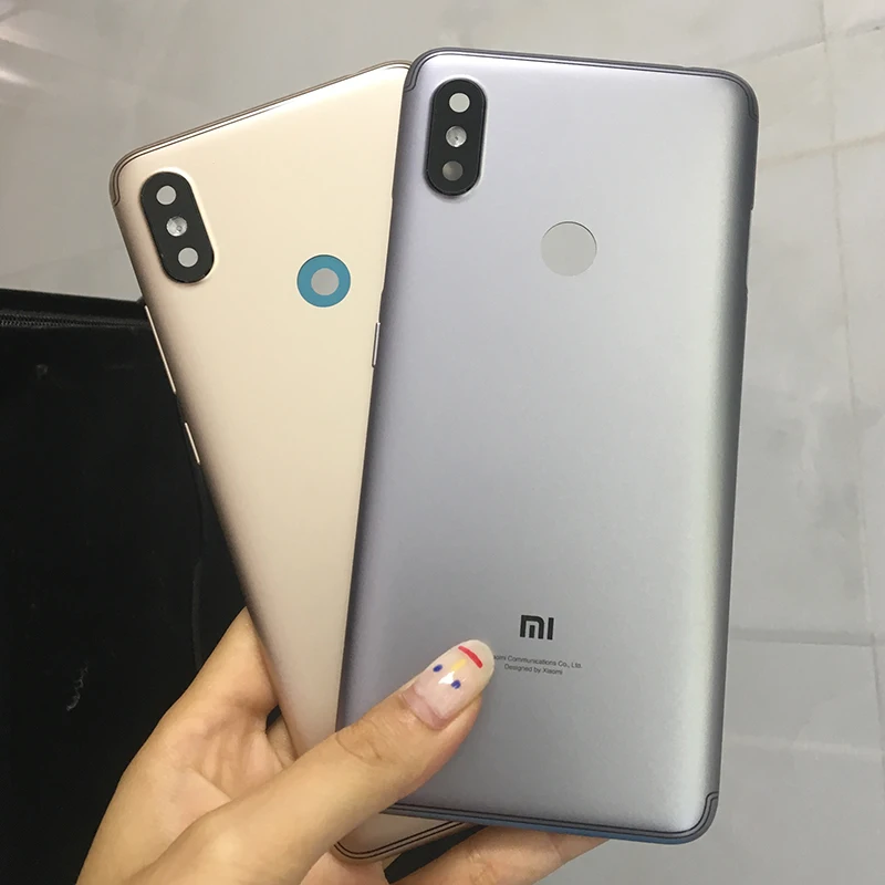 Xiao mi Red mi S2 Задняя крышка батареи красный mi S 2 задняя крышка корпуса задняя дверь камера Стекло объектив Запасные части+ боковой ключ с логотипом