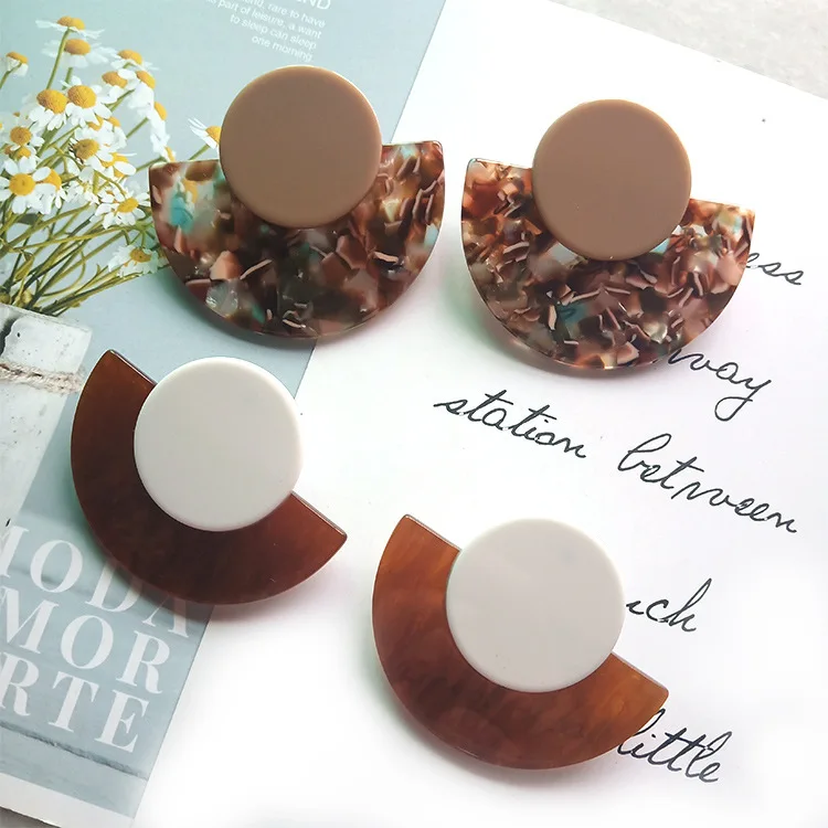 Акриловые ацетатные серьги для женщин серьги-гвоздики богемные большие