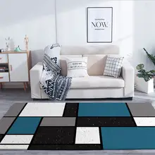 Коврики для детской комнаты, синий квадратный узор, утолщенный ковер, ковер для гостиной, полиэстер, коврики