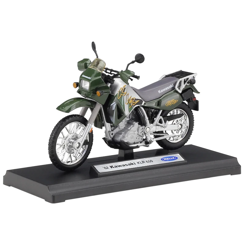 Welly 1/18 1:18 Масштаб YAMAHA MAJESTY YP250DX мотоциклы литье под давлением дисплей модели подарок на день рождения игрушка для мальчиков Дети - Цвет: Kawasaki KLR 650