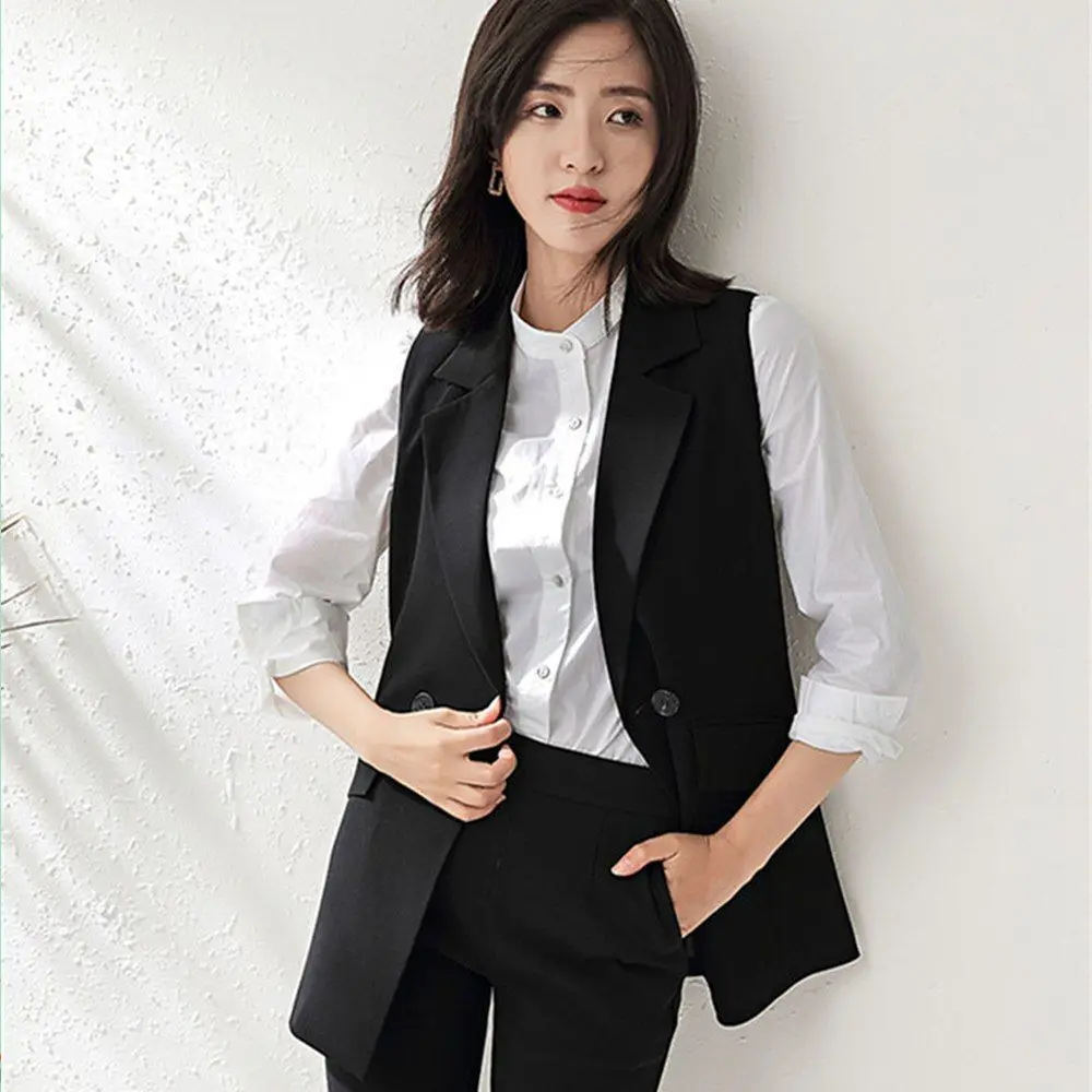 2023 Spring Women Turn down Collar Cotton Vests Female Fashion Solid