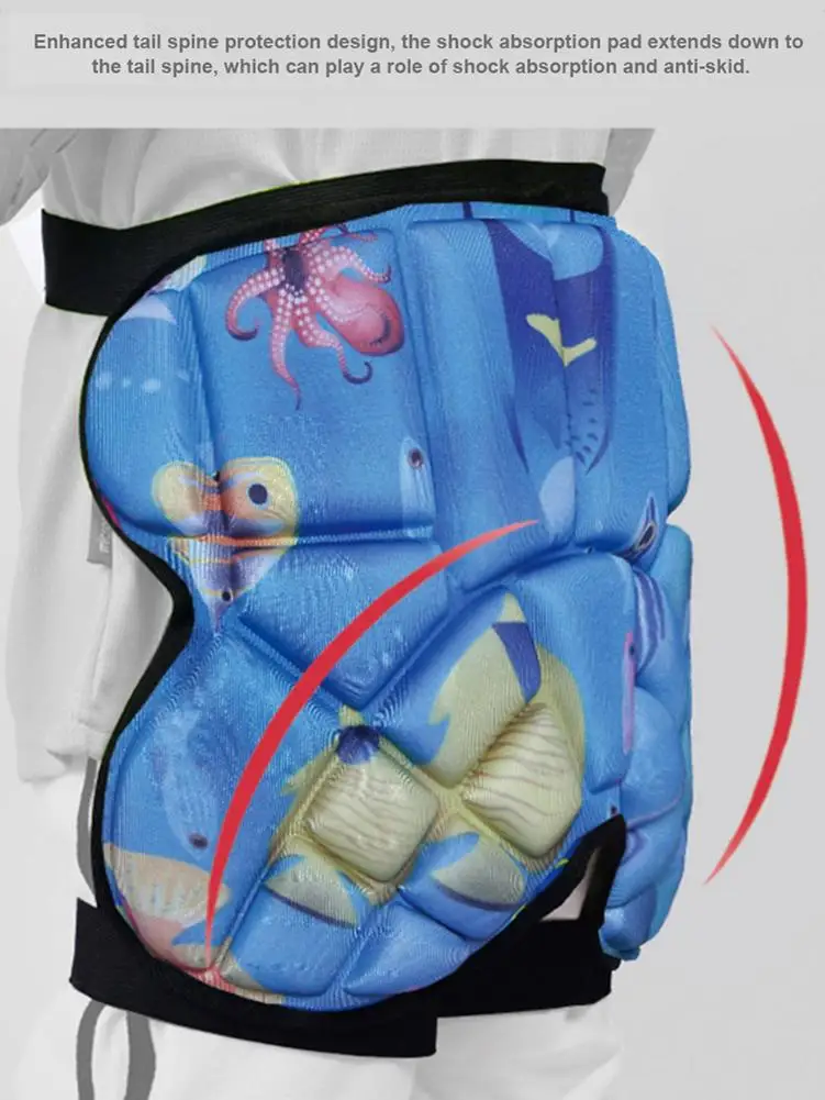 Kids Skiing Hip Guard Skating Snowboard Thicken Soft Hip Protective Gear Guard Pad Skateboarding Butt Padded Shorts