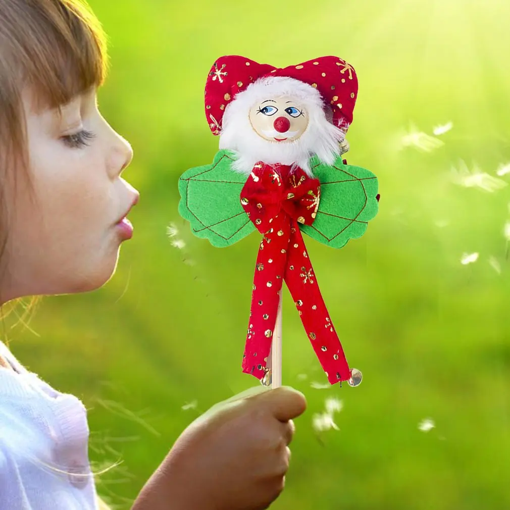 

Christmas Decorations Wooden Christmas Children'S Toys Non-Woven Rocking Bells Christmas Kids Gifts