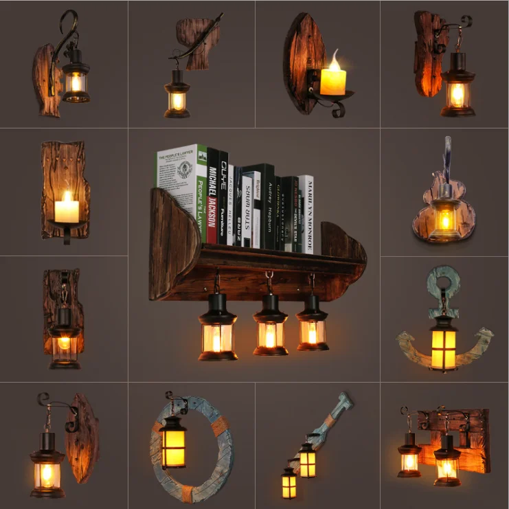 Retro industrial Style wall lamp Industry Steam Punk Water Pipe Wall Sconce Wall Light  110V-240V E26/27 Bulbs