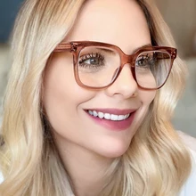 KEHU High Quality Spring Hinge Glasses Women Brand Ultralight TR90 Eyeglasses Frame Ladies Fashion Square Glasses Frame XH163