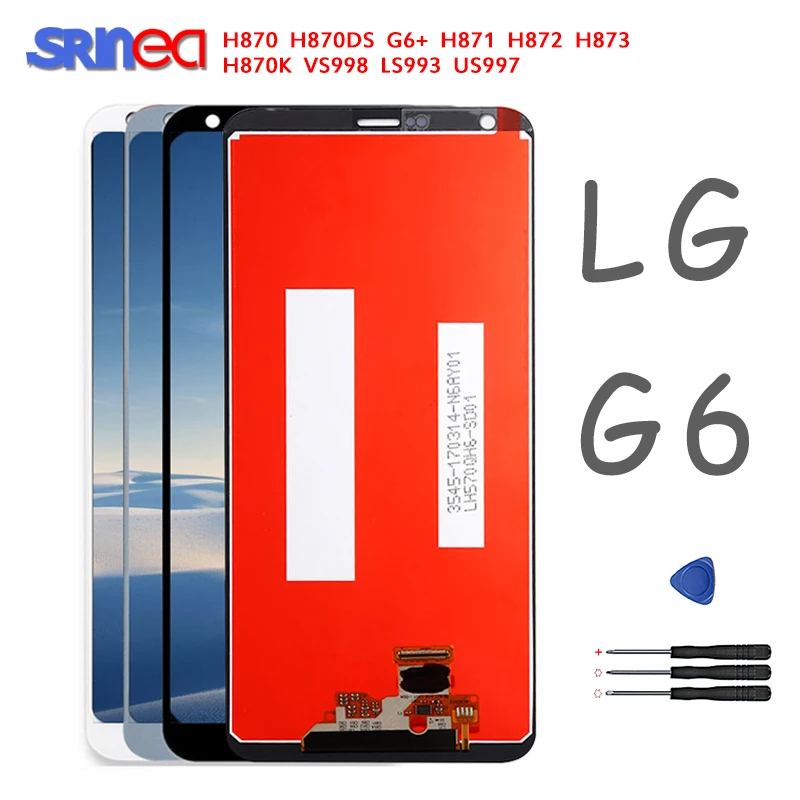 

LCD For LG G6 H870 Original LCD Display Touch Screen Digitizer with Frame H870DS H873 H872 LS993 VS998 US997 Replacement Display