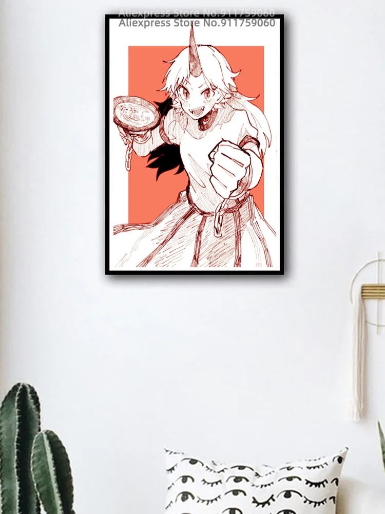 Японское аниме Touhou Yuugi Hoshiguma Картина на холсте искусство настенное украшение для