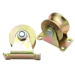 Rouleau de porte coulissante à rainure en U, 2 pièces de 2 pouces, pour portes roulantes à voie inversée, Machines industrielles, Rail de câbles métalliques 