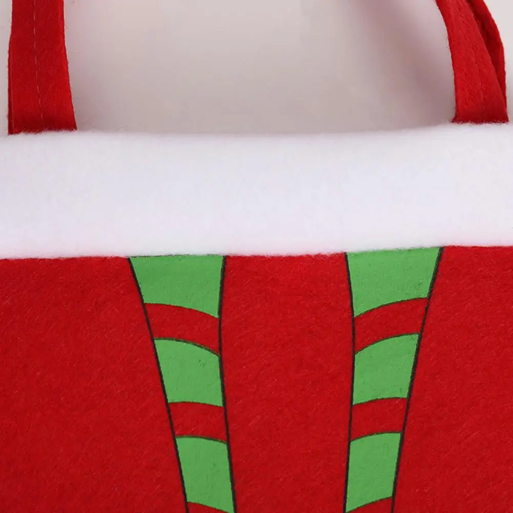 Christmas Elf Printed Candy Gift Tote Bag Xmas Tree Home Hotel Decoration Festival DIY Ornament Candy Storage#1009