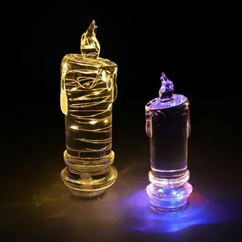 

DIY Crystal Epoxy Candle Mould Accessory Waterproof LED Light Strings Handmade Making Molds Christmas Party Decorations