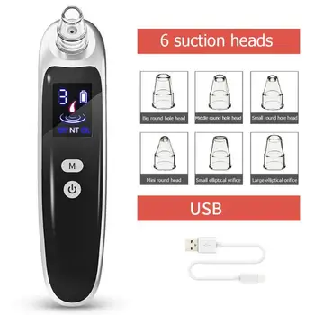 

Face Nose Blackhead Remover Electric Acne Pimple Pore Vacuum Cleaner Pore Face Skin Care Tools Machine with 6 Suction Head