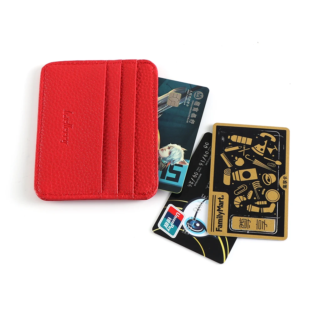Fashion Double Sided Card Holder Slim Bank Credit ID Cards Coin Pouch Case Bag Wallet Organizer Thin Business Travel Accessories