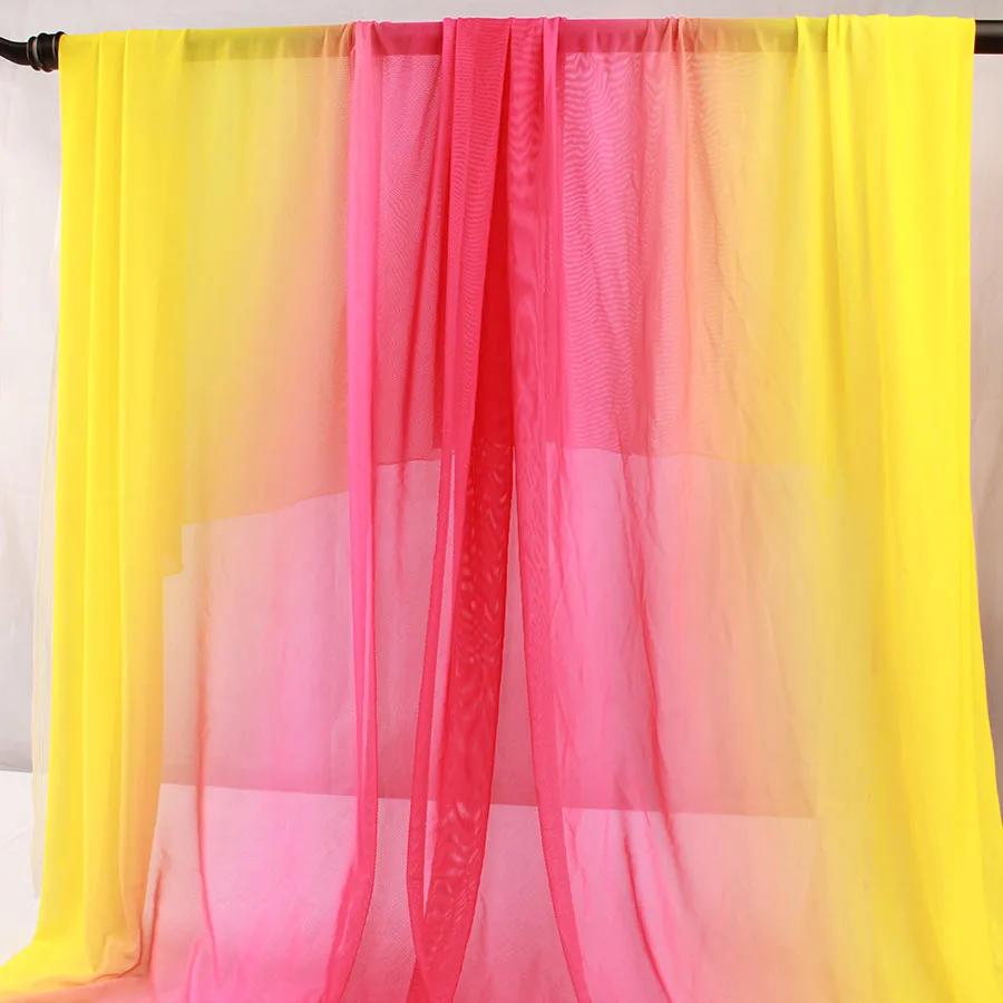 

2 tone Gradient Stretchy Spandex Mesh Net Fabric Activewear Custume Chinese Hanfu Making elastic mesh BY YARD
