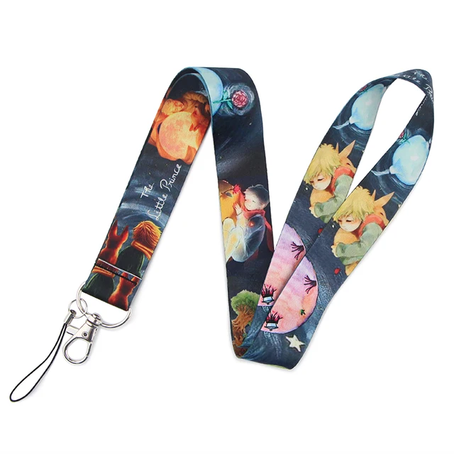 Homegaga prince cartoon diy keychain lanyard webbing ribbon neck strap fabric badge phone holder necklace accessory D1704 4