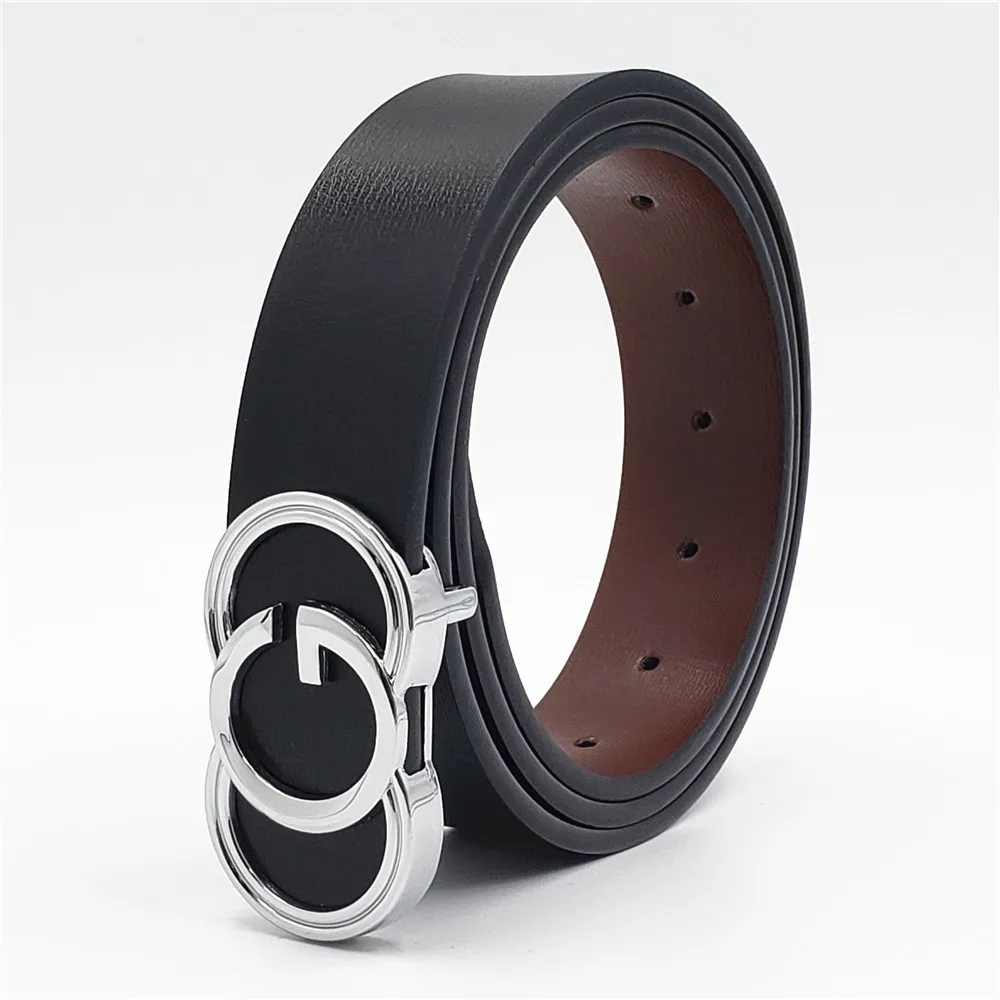 

2019 New Luxury Cowhide Belts G Buckle Designer Fashion Men Belts Male Women Genuine Leather Waist Strap for Jeans Pants