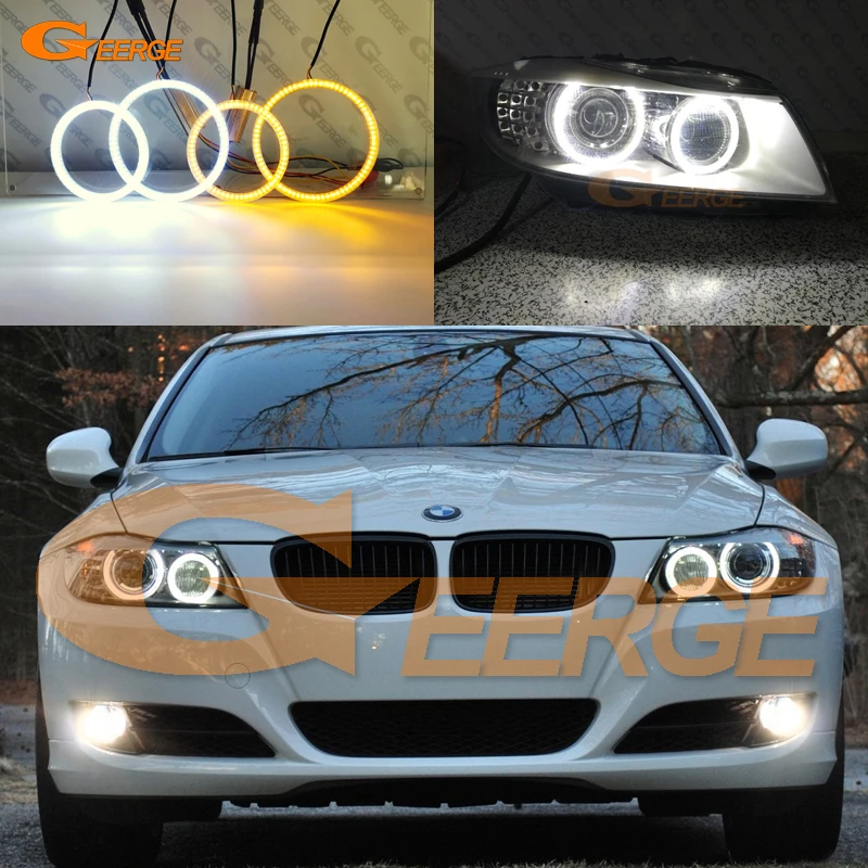 

Ultra bright Dual Color Switchback led angel eyes drl turn signal For BMW 3 Series E90 E91 LCI 2009-2012 Xenon headlights