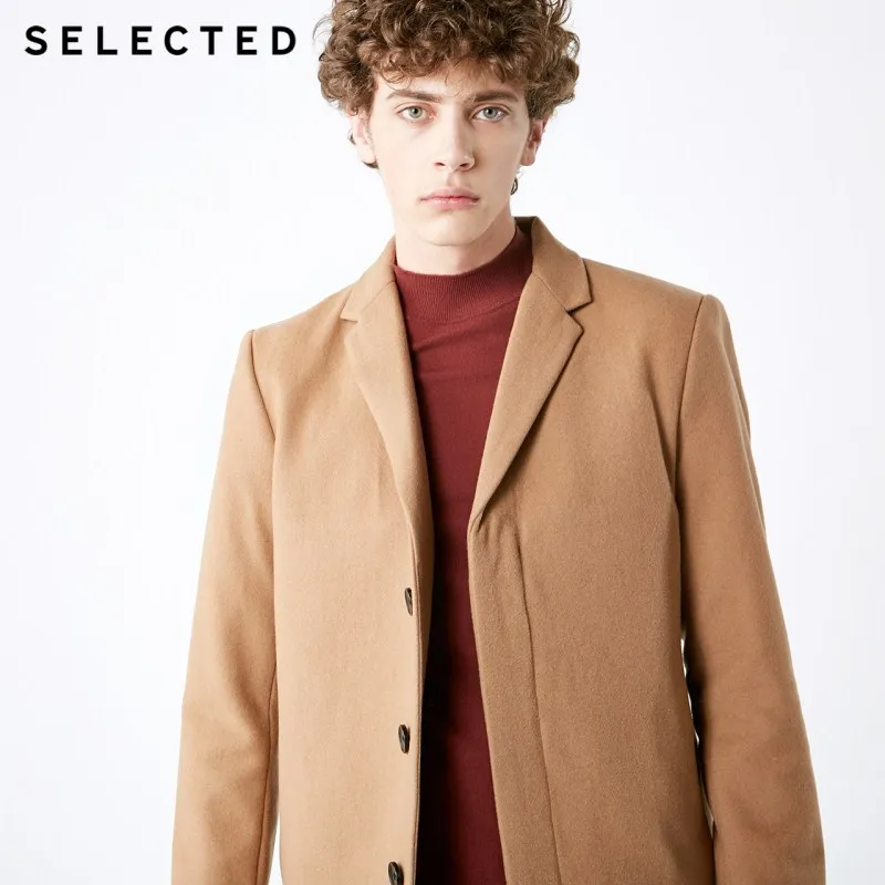 SELECTED Men's Wool-blend Coat Cashmere Medium Style Winter Outwear Woolen Jacket S | 418427561 SELECTED Men's Wool-blend Coat Cashmere Medium Style Winter Outwear Woolen Jacket S | 418427561